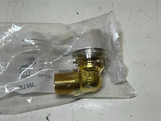 Uponor puntknie 90° rtm messing 20mmx1/2"bt. (20x) - afbeelding 2 van  2