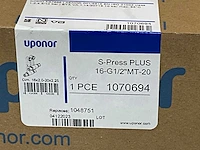 Uponor s press plus 1070694 plintaansluiting 16x1/2"bt.x20mm (2x) - afbeelding 3 van  3