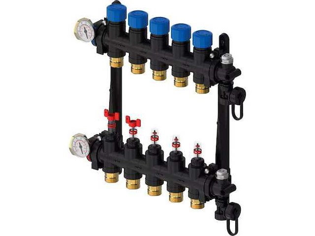 Uponor vario m verdeler 5-groeps, 3/4” (3x) - afbeelding 1 van  3