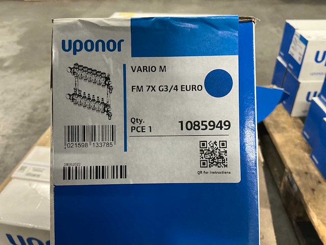 Uponor vario m verdeler 7-groeps, 3/4” (3x) - afbeelding 2 van  4