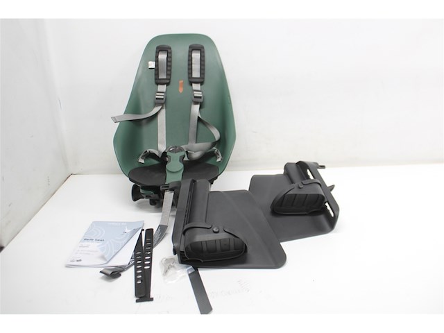 Urban iki bio fietsstoeltje achter dragermontage mosu green/ bincho zwart - afbeelding 2 van  3