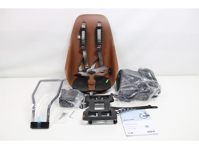 Urban iki bio fietsstoeltje achter ta-ke frame montage haniwa brown/ bincho black - afbeelding 2 van  3