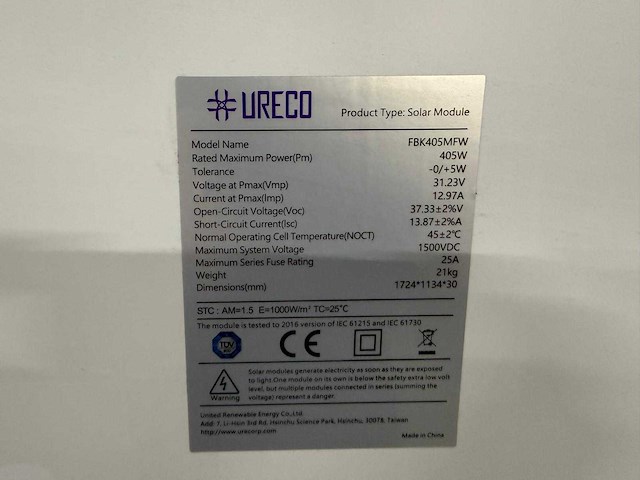Ureco - set van 2 zonnepanelen - aeg 0,75 kw omvormer - afbeelding 2 van  3
