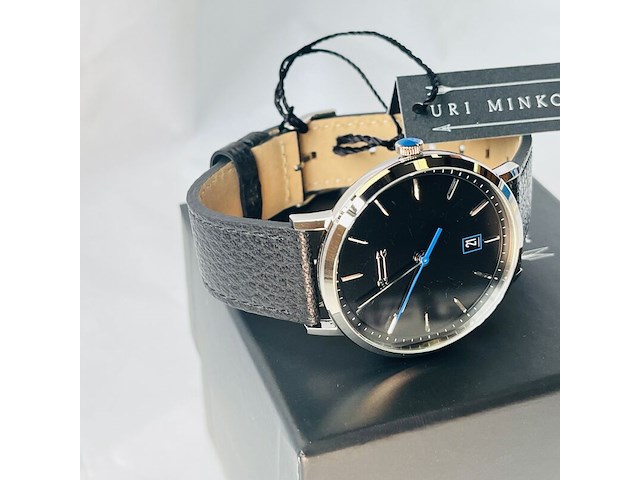 Uri minkoff herenhorloge - inclusief doos - nieuw - afbeelding 2 van  7