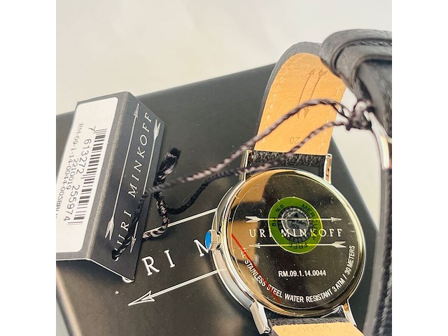 Uri minkoff herenhorloge - inclusief doos - nieuw - afbeelding 7 van  7