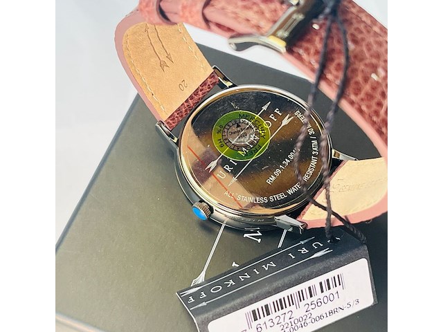 Uri minkoff herenhorloge - inclusief doos - nieuw - afbeelding 2 van  10