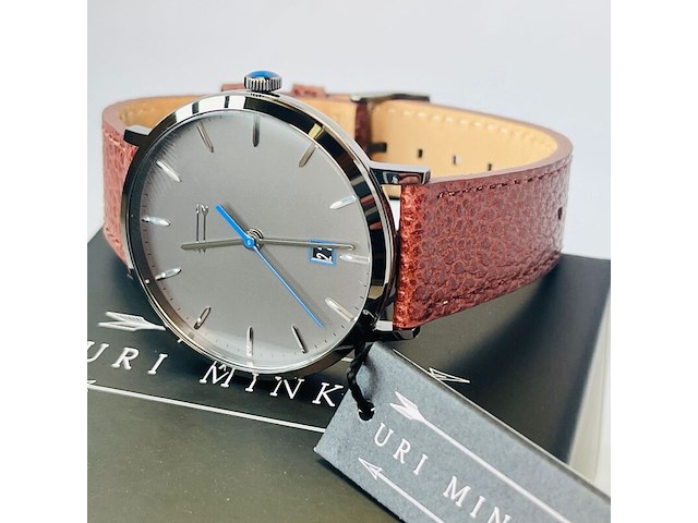 Uri minkoff herenhorloge - inclusief doos - nieuw - afbeelding 3 van  8