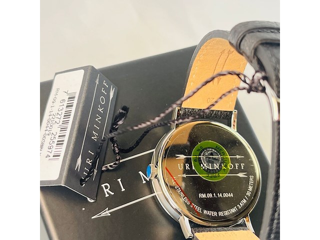 Uri minkoff herenhorloge - inclusief doos - nieuw - afbeelding 6 van  7