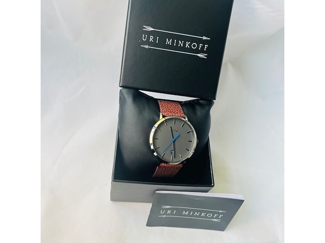 Uri minkoff herenhorloge - inclusief doos - nieuw - afbeelding 8 van  8