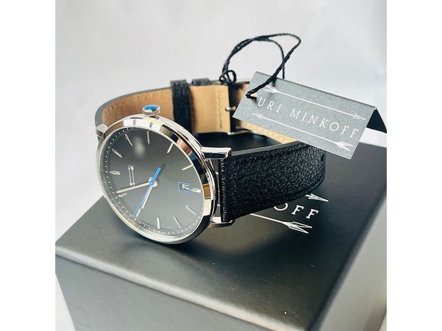 Uri minkoff herenhorloge - inclusief doos - nieuw - afbeelding 5 van  7