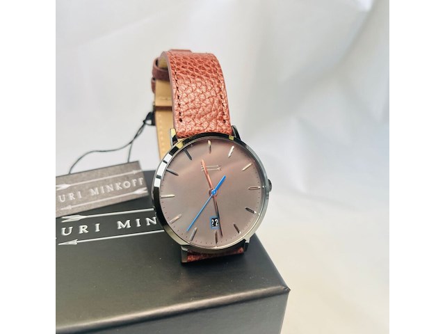 Uri minkoff herenhorloge - inclusief doos - nieuw - afbeelding 3 van  8
