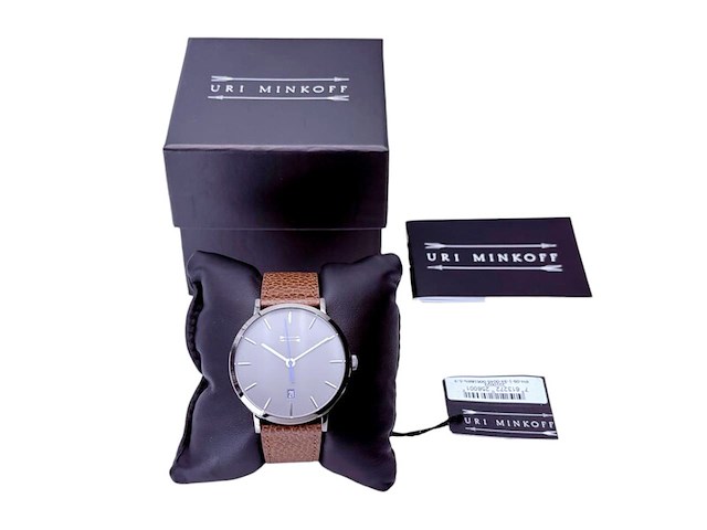 Uri minkoff herenhorloge - inclusief doos - nieuw - afbeelding 1 van  8