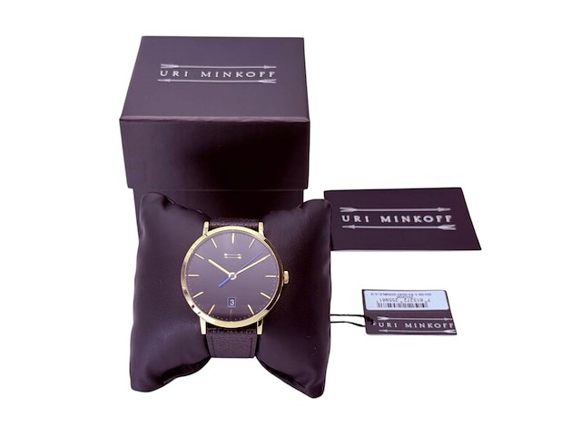 Uri minkoff herenhorloge - inclusief doos - nieuw - afbeelding 1 van  8
