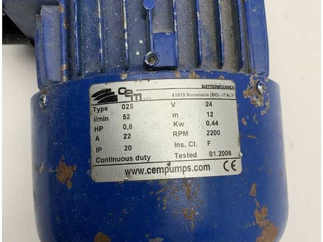 Used cem ep03.025b.002 brass self-priming pump 025-230m 24v - 52l/min - afbeelding 3 van  3