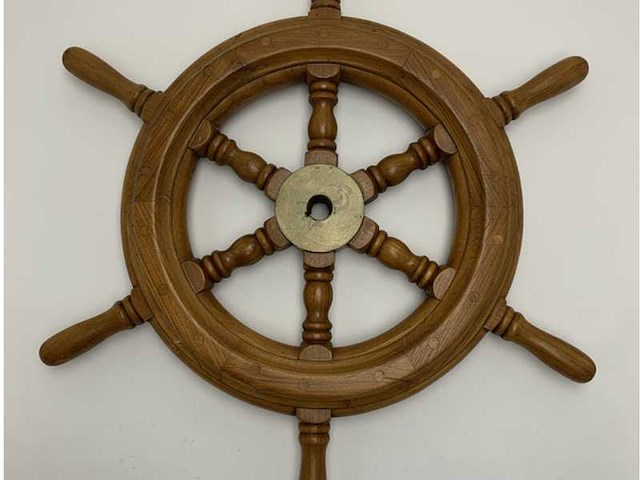 Used vetus mah600 mahogany steering wheel 600 mm - afbeelding 2 van  5