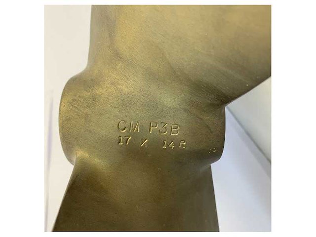 Used vetus p3b-17x14r propeller 3-blade brass right handed 30 mm - afbeelding 5 van  5