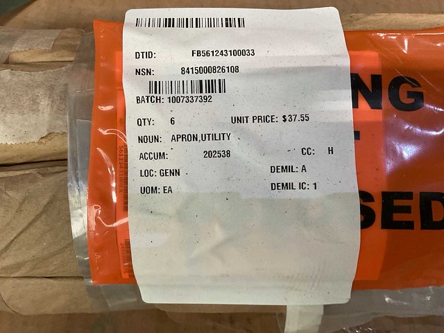 Utility impermeable apron (6x) - afbeelding 3 van  5