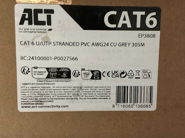 Utp cat 6. netwerkkabel (3x) - afbeelding 4 van  4