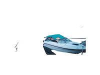 Uttern green canvas boat cover 5500dc waterproof uv resistant with clear window - afbeelding 1 van  5