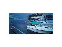 Uttern green canvas boat cover 5500dc waterproof uv resistant with clear window - afbeelding 2 van  5