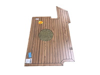 Uttern s62 starboard aft laminated teak cockpit floor kit 4 mm - 2083962 - afbeelding 1 van  3