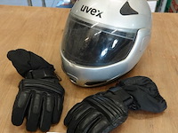 Uvex motorhelm met paar motor handschoenen - afbeelding 1 van  5