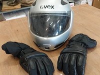 Uvex motorhelm met paar motor handschoenen - afbeelding 2 van  5