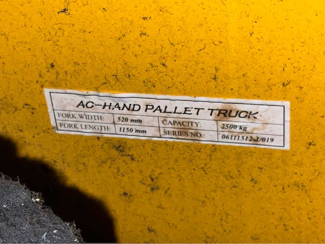 Uwm 2500 hand hydraulische palletwagen - afbeelding 5 van  5