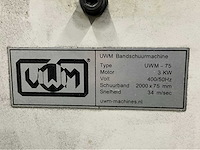 Uwm uwm-75 backstand bandschuurmachine - afbeelding 8 van  8