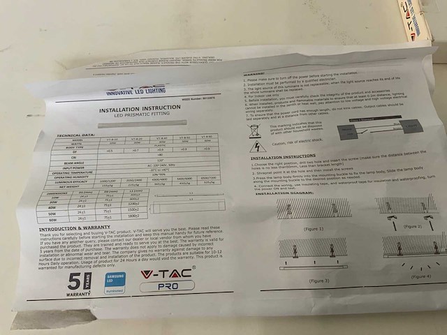 V-tac vt-8-40 led lamp (4x) - afbeelding 7 van  7