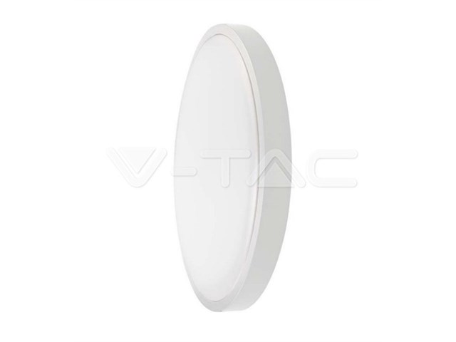 V-tac vt-8630w-rd led ronde plafondlamp ip44 wit - afbeelding 1 van  1