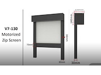 V7-130 gemotoriseerde zip screen - afbeelding 1 van  1