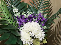 Vaas incl. kunstbloemen - ø 22cm x 82cm (h) - afbeelding 2 van  3