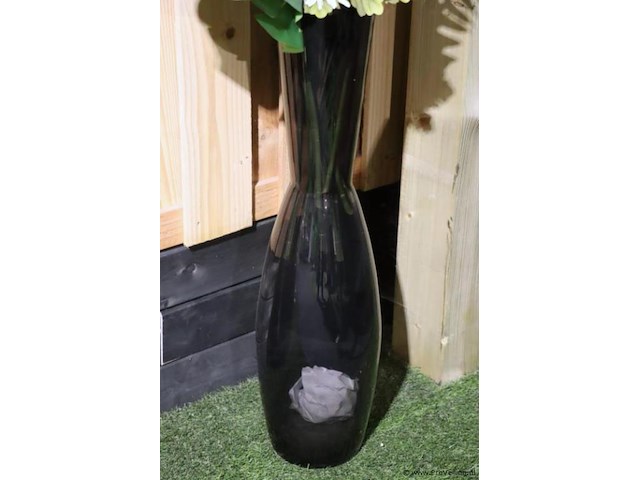 Vaas incl. kunstbloemen - ø 22cm x 82cm (h) - afbeelding 3 van  3