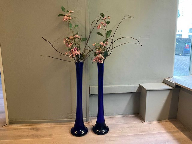 Vaas met kunstbloem (2x) - afbeelding 2 van  3