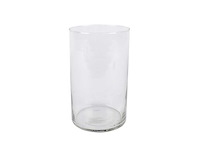 Vaas pelle d.12/h.20cm cylinder glas 6/ (60x) - afbeelding 1 van  1