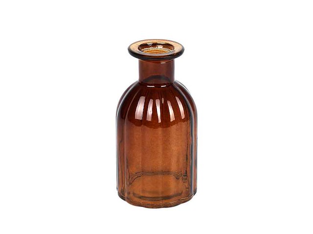 Vaas ravenna glas ø7xh14cm dark bruin t (3656x) - afbeelding 1 van  1