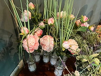 Vaasjes met kunstbloemen (24x) - afbeelding 5 van  5