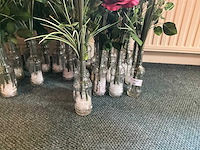 Vaasjes met kunstbloemen (34x) - afbeelding 4 van  5