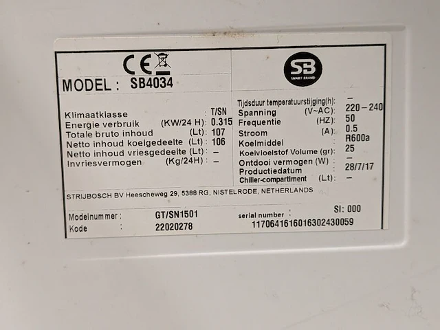 Vaatwasser en 2x tafelmodel koelkast, sb, aeg - afbeelding 4 van  9