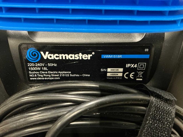 Vacmaster wandstofzuiger vwm1518r stofzuiger - afbeelding 5 van  8