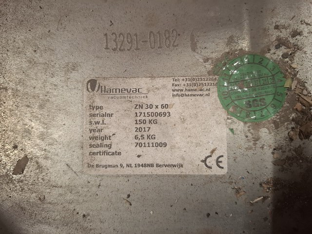 Vacuüm hijsunit en zuignap 150kg 230v hamevac, vth-150-bl, bouwjaar 2017 - afbeelding 5 van  5