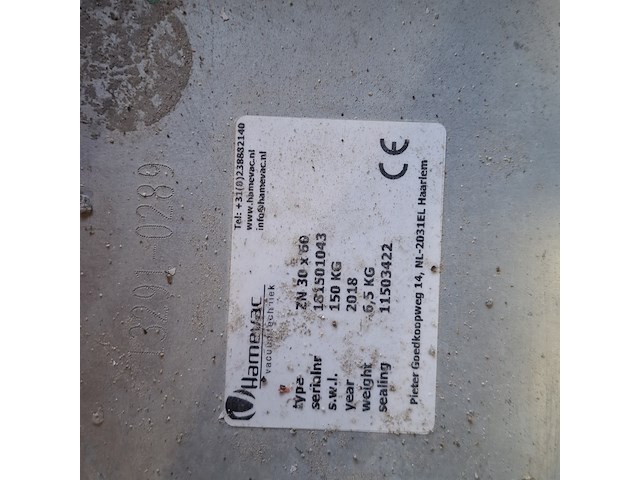 Vacuüm hijsunit en zuignap 150kg, hamevac, vth-150-bl, 2018 - afbeelding 2 van  14