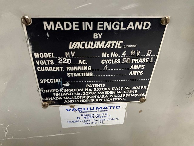 Vacuumatic mv vacuümvormmachine - afbeelding 2 van  7