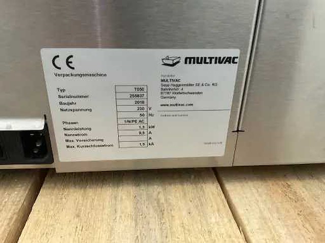 Vacuümeermachine multivac t050 2018 - afbeelding 7 van  8