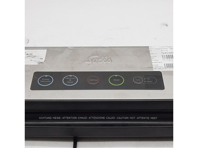 Vacuümmachine, solis, 574 - afbeelding 6 van  8