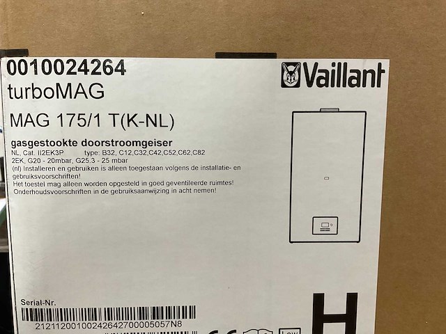 Vaillant - 175/1 turbo - geiser - afbeelding 6 van  7