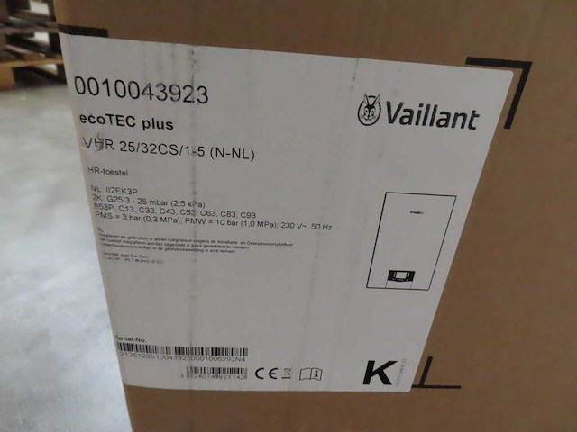 Vaillant - ecotec plus vhr 25/32cs/1-5 - combi- hr ketel - afbeelding 4 van  4
