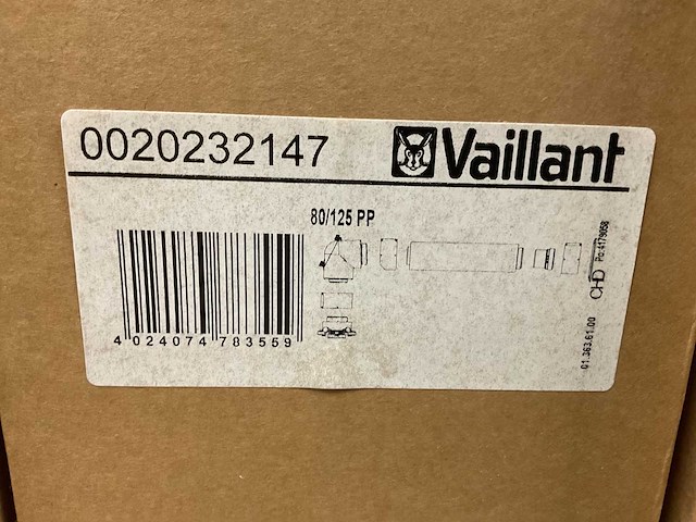 Vaillant 80/125pp (0020232147) rookgasafvoerset - afbeelding 2 van  3
