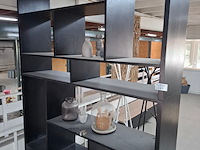 Vakkenkast | eikenhout, zwart - afbeelding 4 van  5